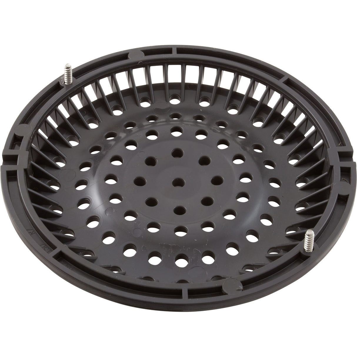 Main Drain Grate, WW Anti-Vortex, 8" Round, w/o Screws, Dk Gry : 642-2159-DKG V