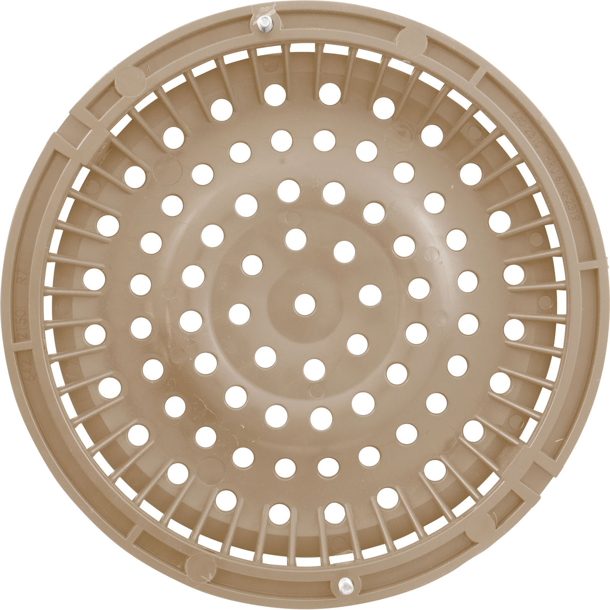 Main Drain Grate, WW Anti-Vortex, 8" Round, w/ Screws, Beige : 642-2159-BEI V