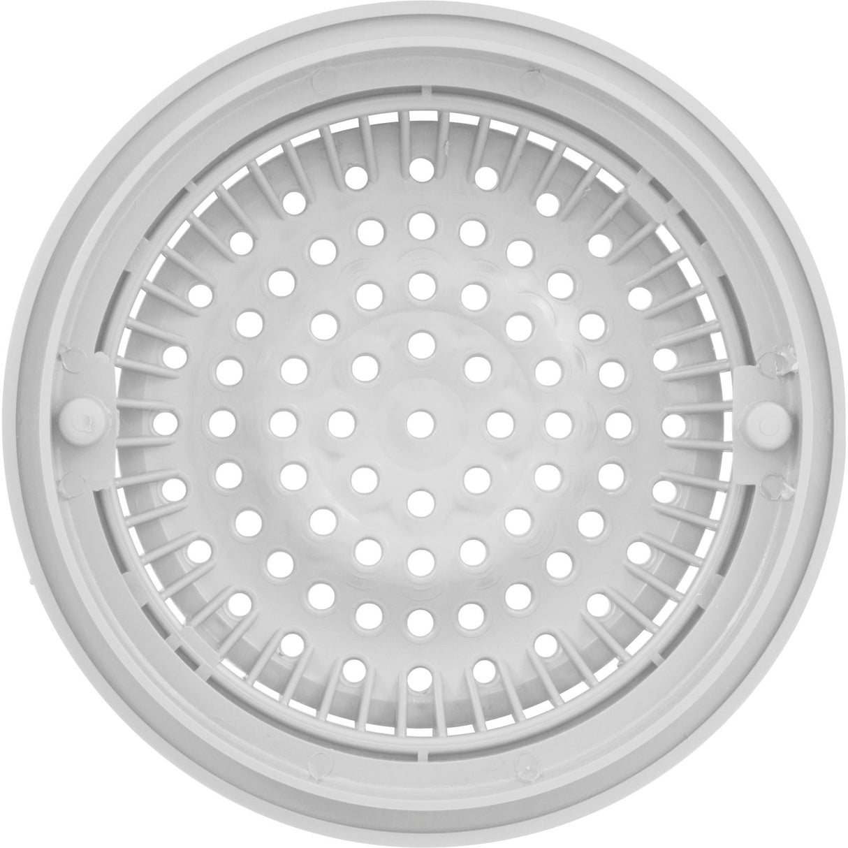Main Drain Grate, WW Anti Vortex, 8" Rnd, w/Collar, White : 640-2310V
