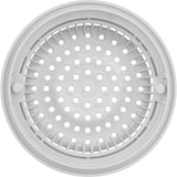Main Drain Grate, WW Anti Vortex, 8" Rnd, w/Collar, White : 640-2310V