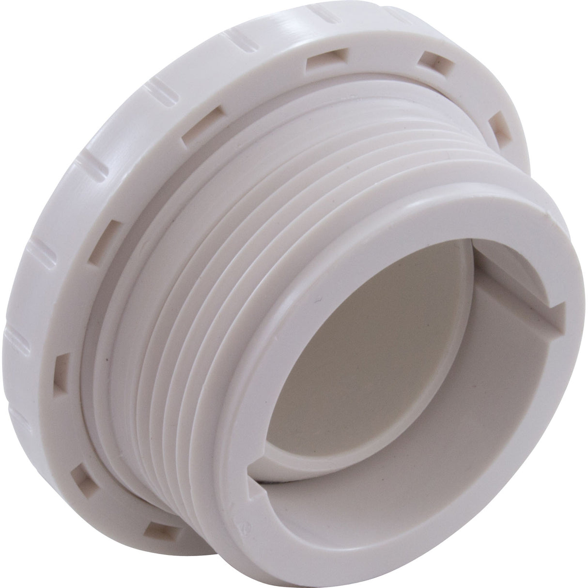 Eyeball Fitting, WW, 1-1/2"mpt, 2-3/8"fd, Slotted, White : 400-1410AB