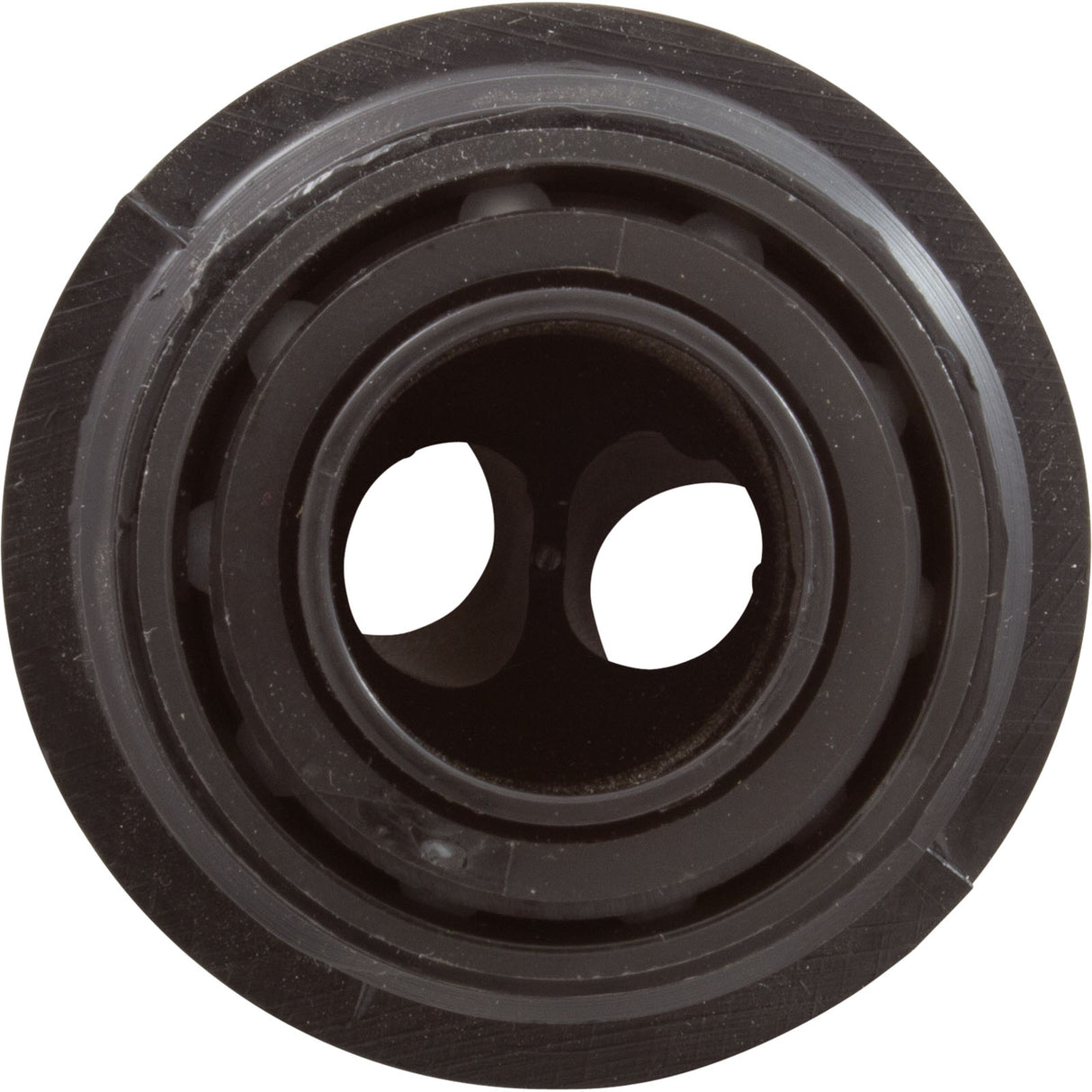 Eyeball Fitting, WW, 1-1/2"mpt, 2-1/4"fd, Plstr, Blk : 212-9171