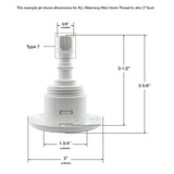 Jet Intl, WW Mini Storm, 3"fd, Twin Roto, Smth, SS/Gry, Thd : 229-7957S