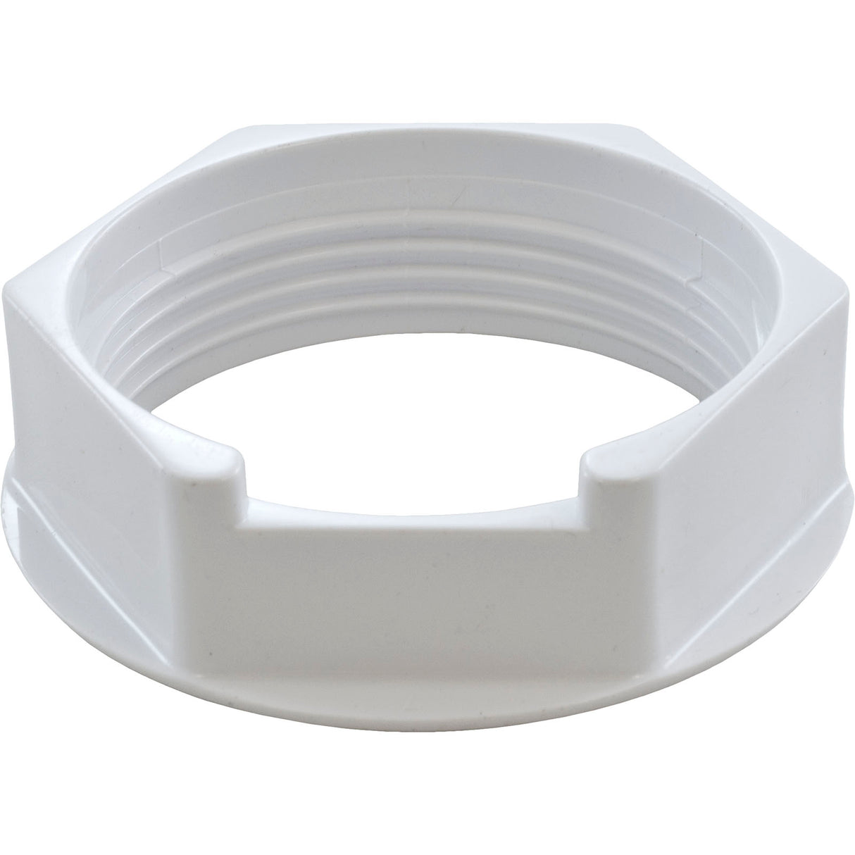 Nut, Waterway Poly Storm, 2-11/16", 2-9/16" Hole Size, White : 718-4100
