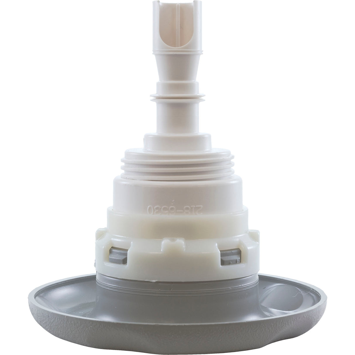 Jet Intl, WW Poly Storm, 4"fd, Twin Roto, Txt Scal, Gry, Thd : 229-8177