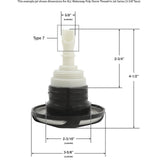 Jet Intl, WW Poly Storm, Swirl, 3-5/8"fd, Dir, SS/Dk Gry, Thd : 229-4029S-DSG