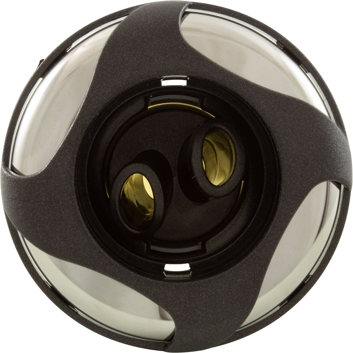 Jet Intl, WW Poly Storm, Swirl, 3-5/8"fd, TwinRoto, SS/DkGry, Thd : 229-4049S-DSG