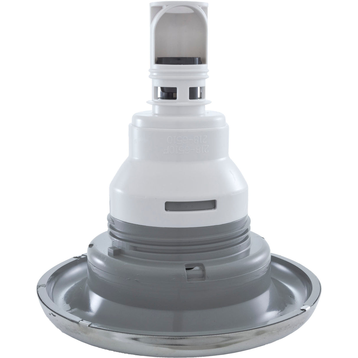 Jet Intl, WW Power Storm, 5"fd, Massage, Smth, SS/Gry, Thd : 229-7747S