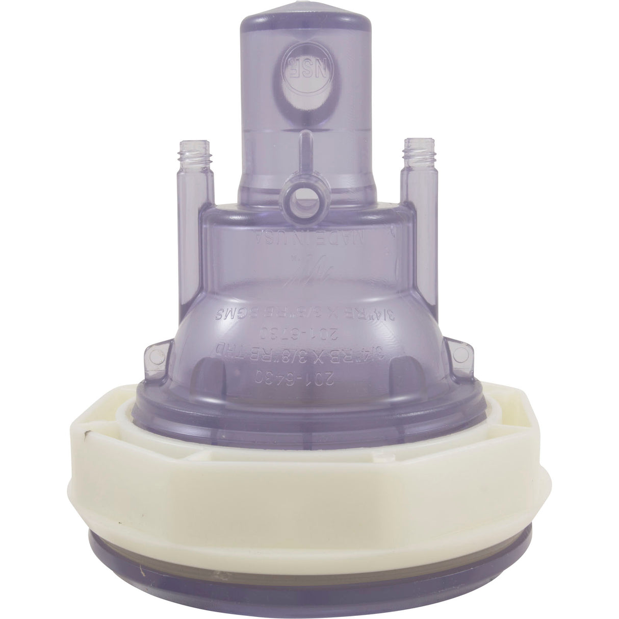 Jet Body, WW Power Storm, 3-3/4"hs, a3/8"b, w3/4"b, Thd, Clear : 228-0048