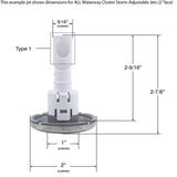 Jet Intl, WW Cluster Storm, 2"fd, Dir, Text Scal, Sterling Slvr : 212-1549-STS