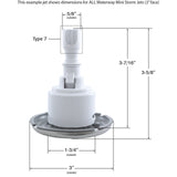 Jet Intl, WW Mini Storm, 3"fd, Dir, Text Scal, Sterling Silver : 212-7929-STS