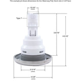Jet Intl, WW Poly Storm, 3-3/8"fd, Dir, Text Scal, Sterling Slvr : 212-8059-STS