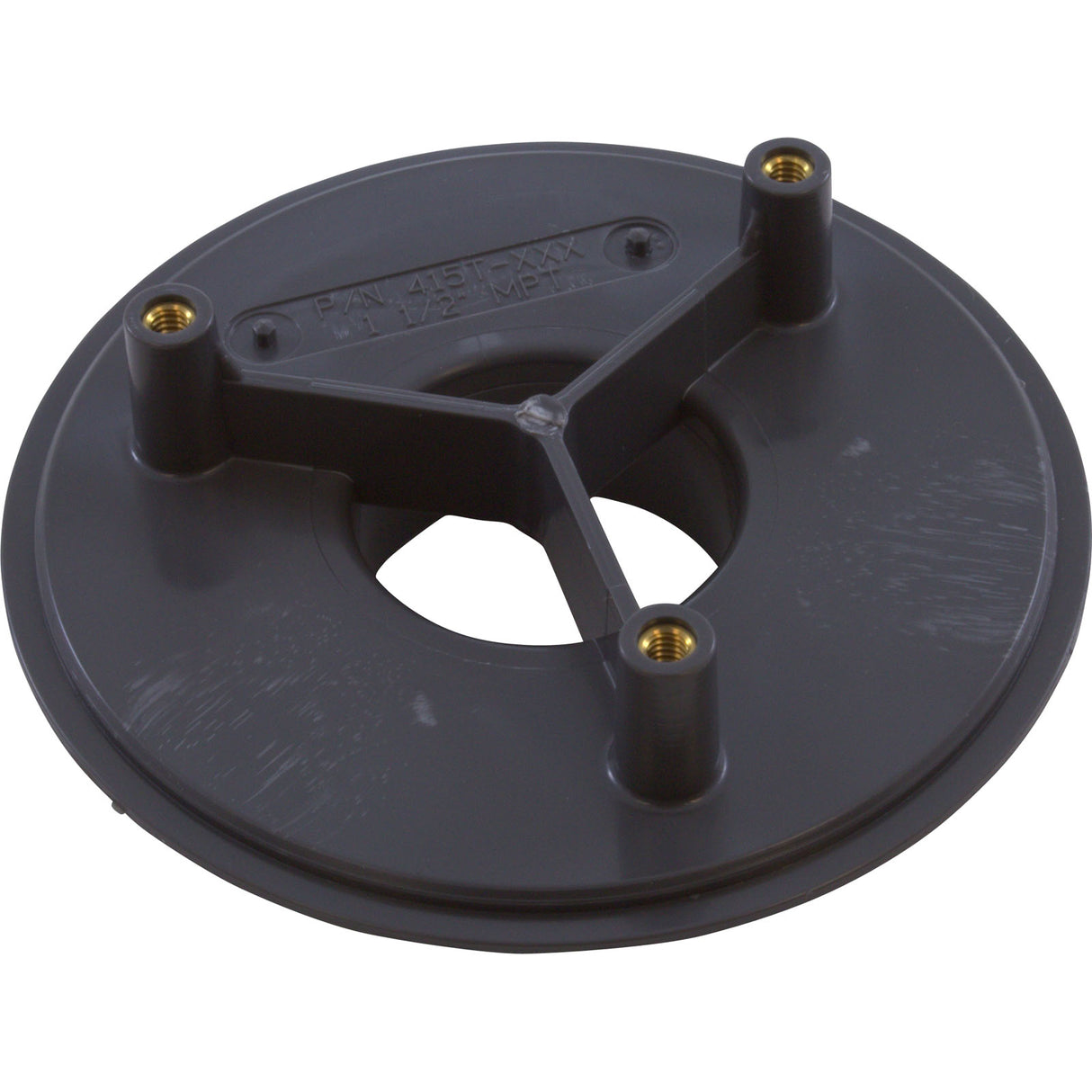 Wall Fitting, 4" dia, 1-7/8"hs, 1-1/2"mpt, Dk Gray : 415T105