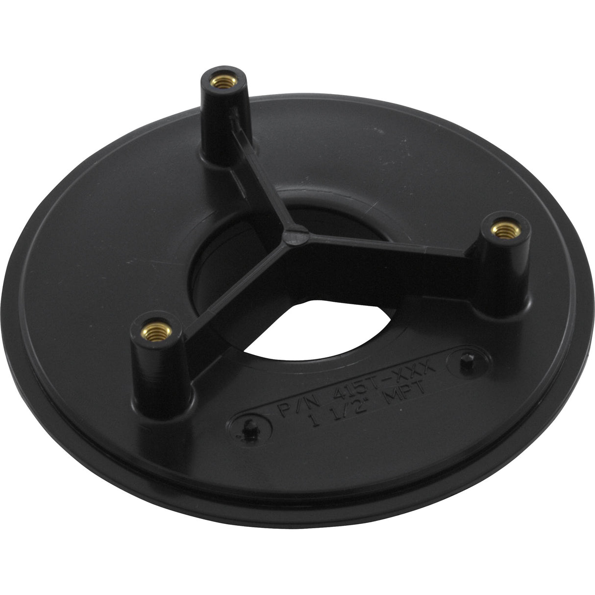 Wall Fitting, 4" dia, 1-7/8"hs, 1-1/2"mpt, Black : 415T102