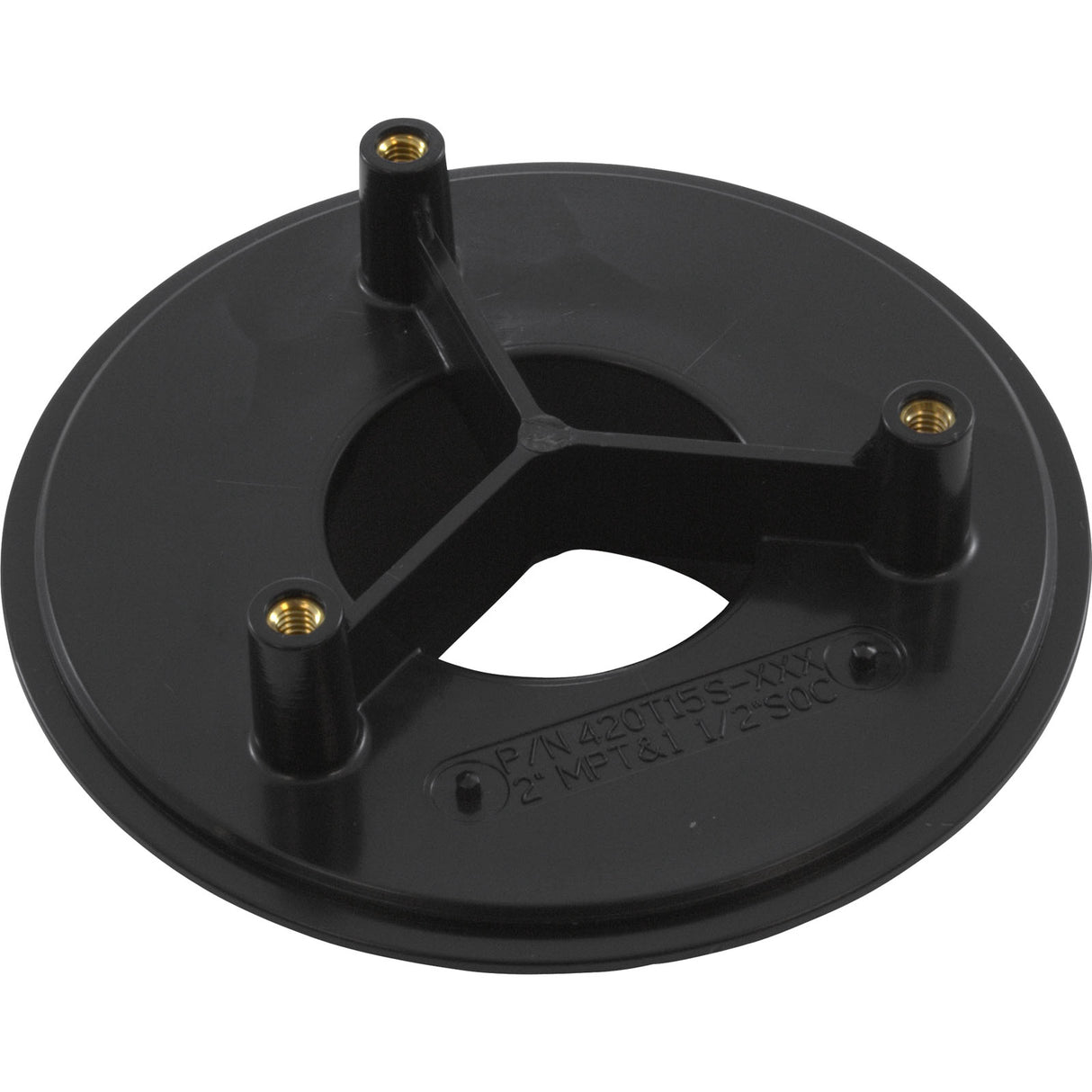 Wall Fitting, 4" dia, 2-3/8"hs, 2"mpt-1-1/2"s, Black : 420T15S102