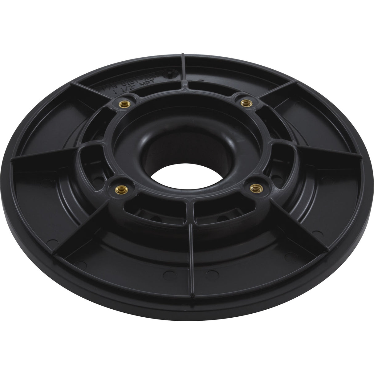 Wall Fitting, 6" dia, 1-7/8"hs, 1-1/2"mpt, Black : 615T102