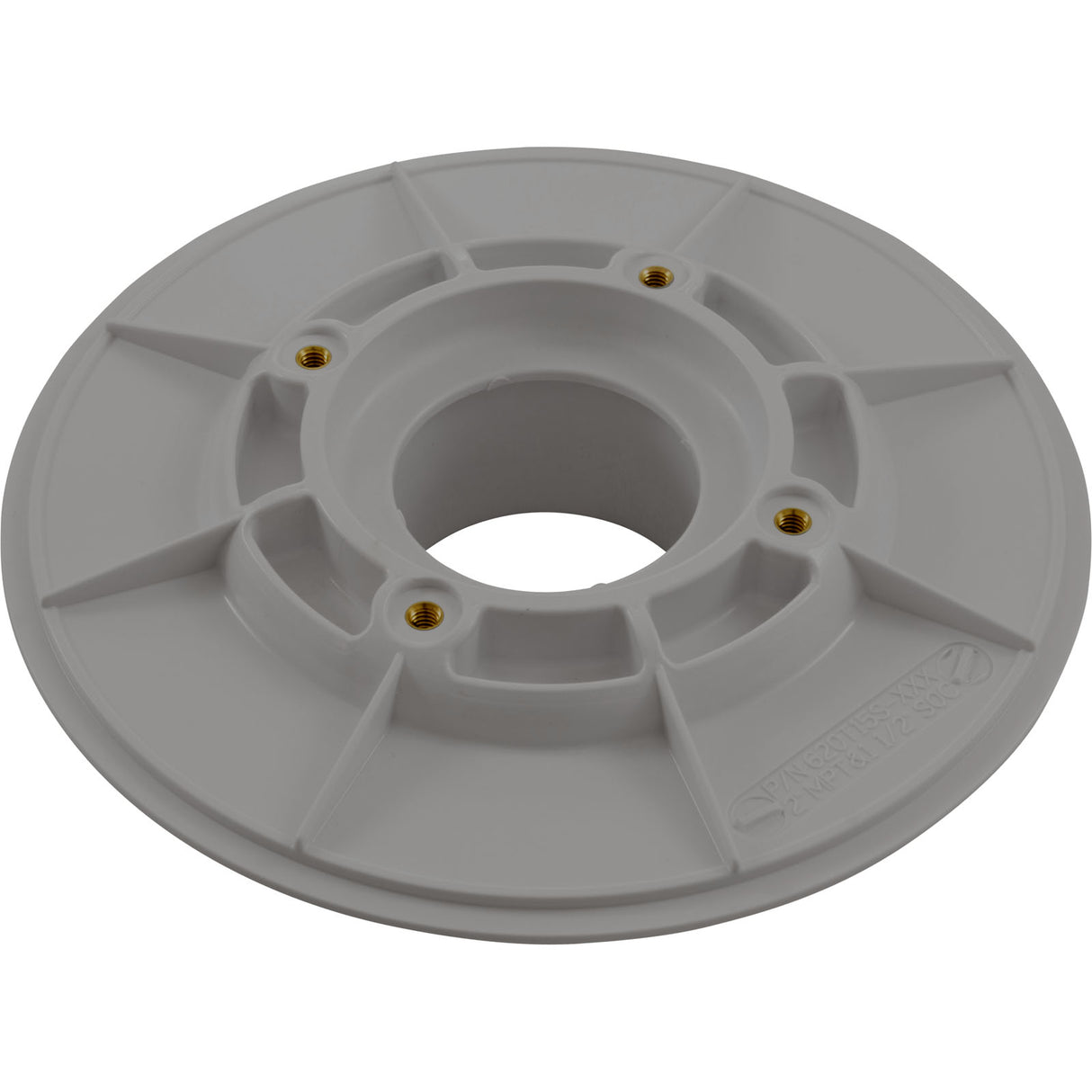 Wall Fitting, 6" dia, 2-3/8"hs, 2"mpt-1-1/2"s, Lt Gray : 620T15S103