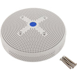 Suction Cover, HydroAir Repl, 6", 224gpm, w/Screws, White : 6HPHA101