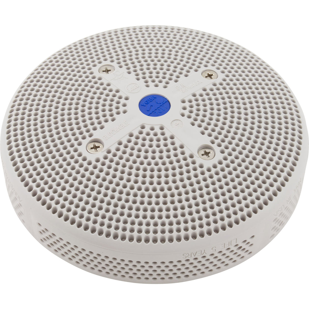 Suction Cover, HydroAir Repl, 6", 224gpm, w/Screws, White : 6HPHA101