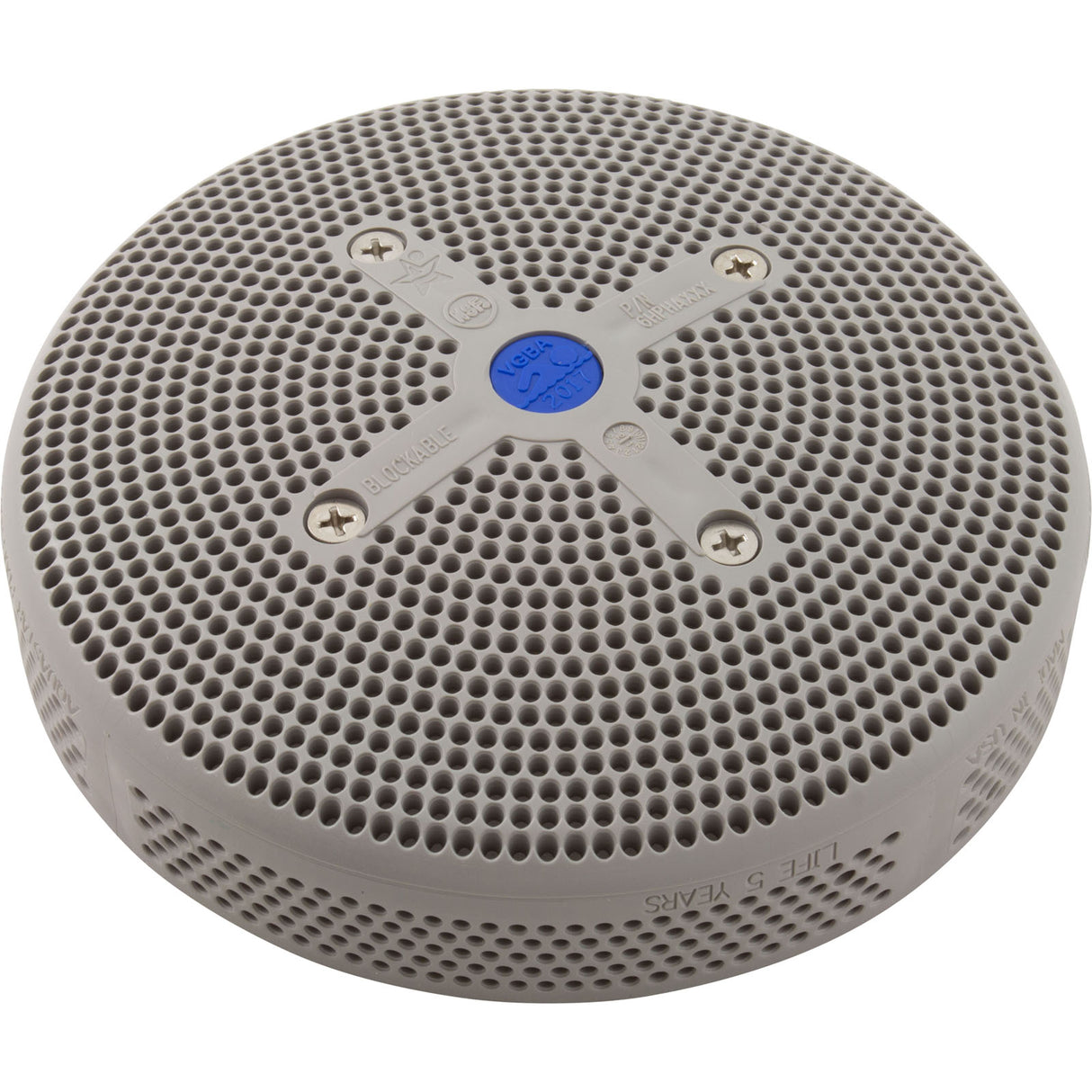 Suction Cover, HydroAir Repl, 6", 224gpm, w/Screws, Lt Gray : 6HPHA103