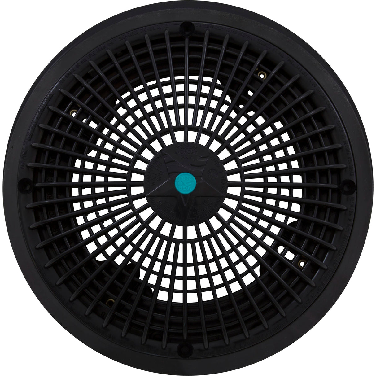 Main Drain Grate, Retro 10" Round, Universal, Black : A10RCFR102