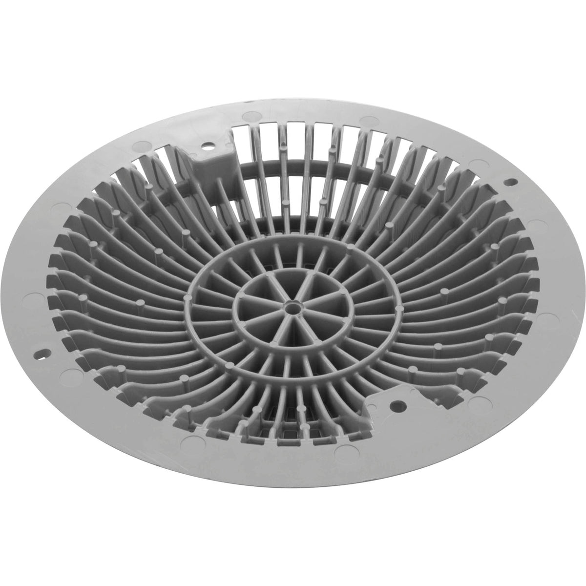 Main Drain Grate, Retro 8" Round, MoFlow, w/Hardware, Light Gray : R8MF103 - Aquastar Pool Products - 8.83612E+11 - PartsForSpas.com