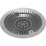 Main Drain Grate, Retro 8" Round, MoFlow, w/Hardware, Light Gray : R8MF103