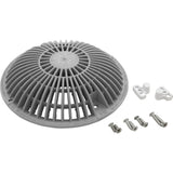Main Drain Grate, Retro 8" Round, MoFlow, w/Hardware, Light Gray : R8MF103