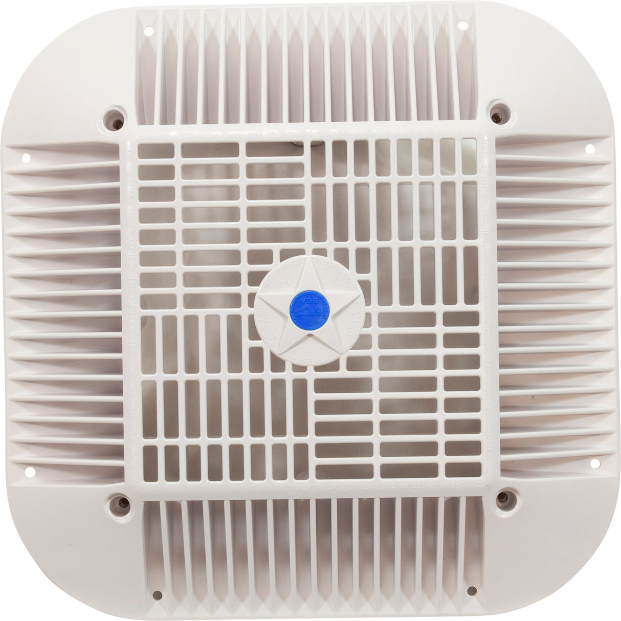 Main Drain Grate, 14" x 14" Square, 2 Retro 9"x9", White : 914101