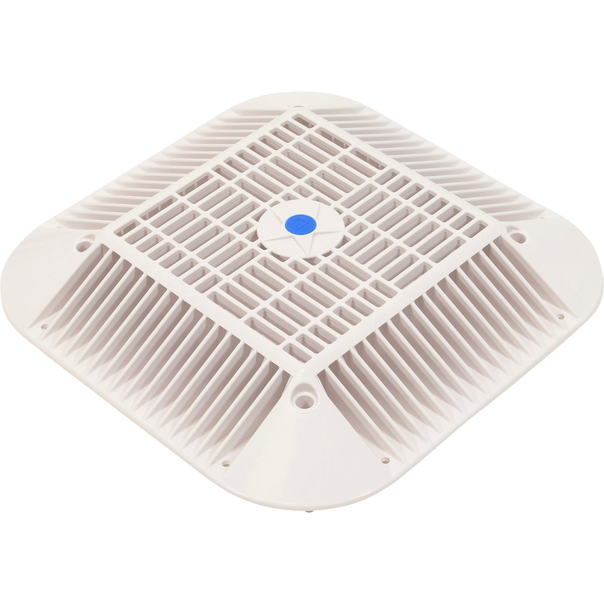 Main Drain Grate, 14" x 14" Square, 2 Retro 9"x9", White : 914101