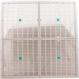 Drain Grate, 4-12" Sq, w/ 24" Sq Frame, Anit Entrap, White : 24101