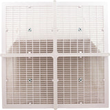 Drain Grate, 4-12" Sq, w/ 24" Sq Frame, Anit Entrap, White : 24101
