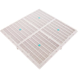 Drain Grate, 4-12" Sq, w/ 24" Sq Frame, Anit Entrap, White : 24101