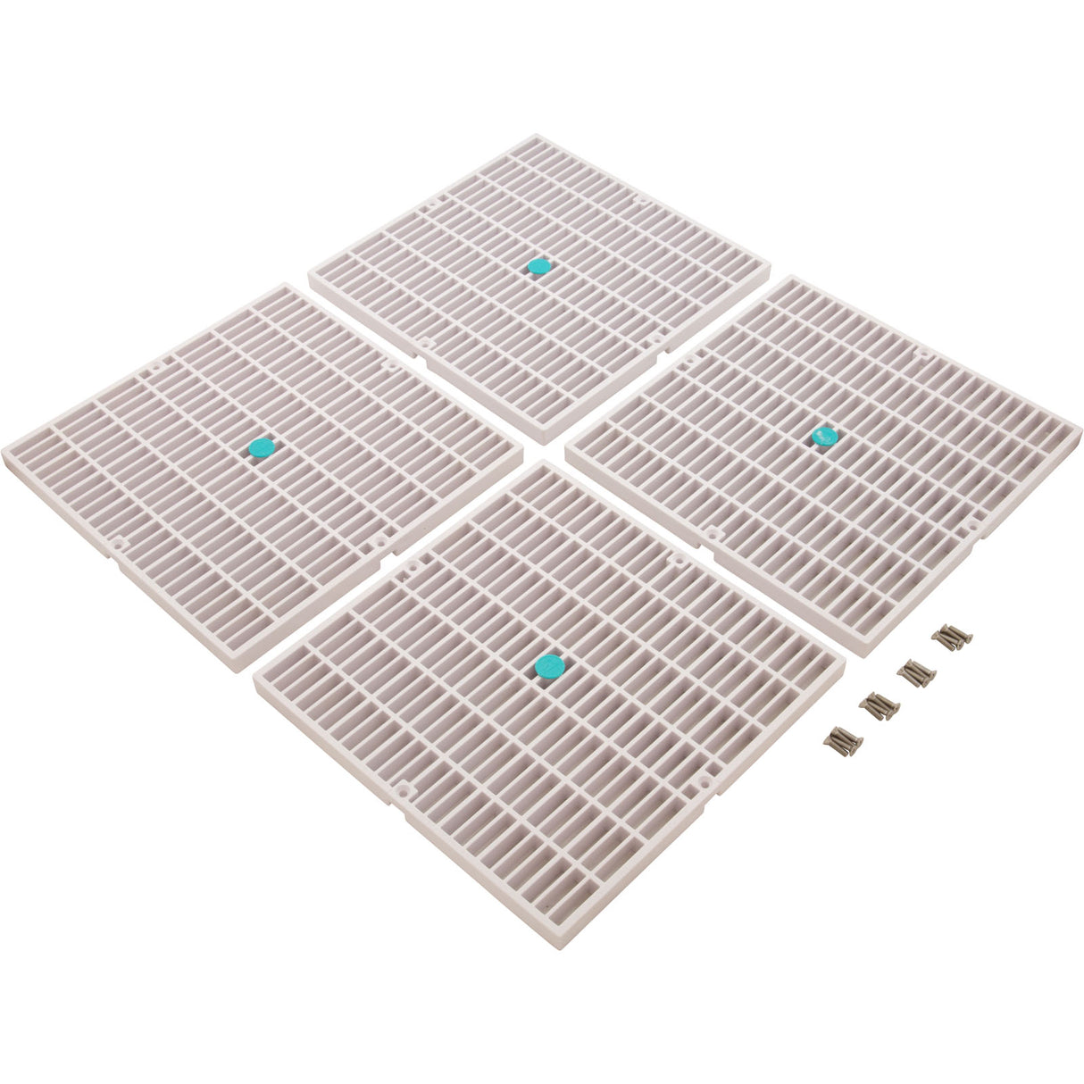 Drain Cover Only, Aquastar, Flat, 24" Square (4x12) , Wht, VGB : 24NF101