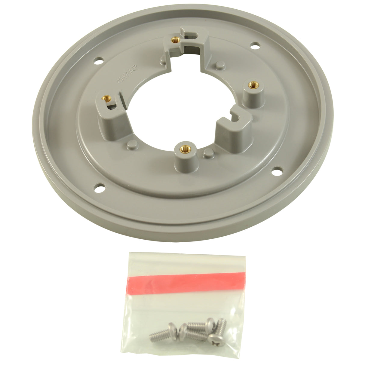 4" HP Bulkhead to 6" HP Cover Adapter Plate Kit, Round, Lt Gry : 4HPAPK103 - Aquastar Pool Products - 0883612102900 - PartsForSpas.com