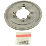 4" HP Bulkhead to 6" HP Cover Adapter Plate Kit, Round, Lt Gry : 4HPAPK103 - Aquastar Pool Products - 0883612102900 - PartsForSpas.com