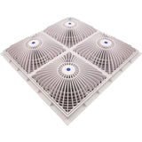 Main Drain Cover, Aquastar MoFlow, (4) 9" Square, w/Frame, White : 18MF101