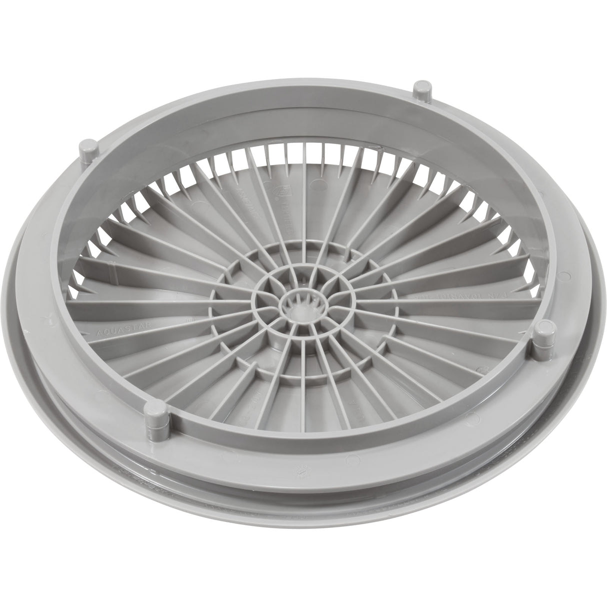 Cover, Aquastar, 10" Round, Gray, w/ Frame : 10AVR103
