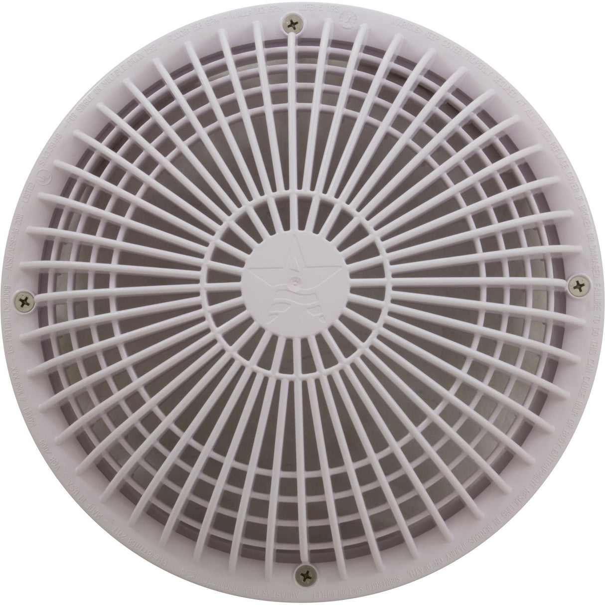 Cover, Aquastar MoFlo, 10" Round, w/Frame, White : 10MF101