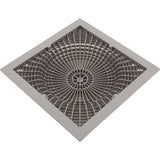 Main Drain Cover, Aquastar MoFlow, 12" Square, w/Fr, Lt Gry, VGB : 12MF103