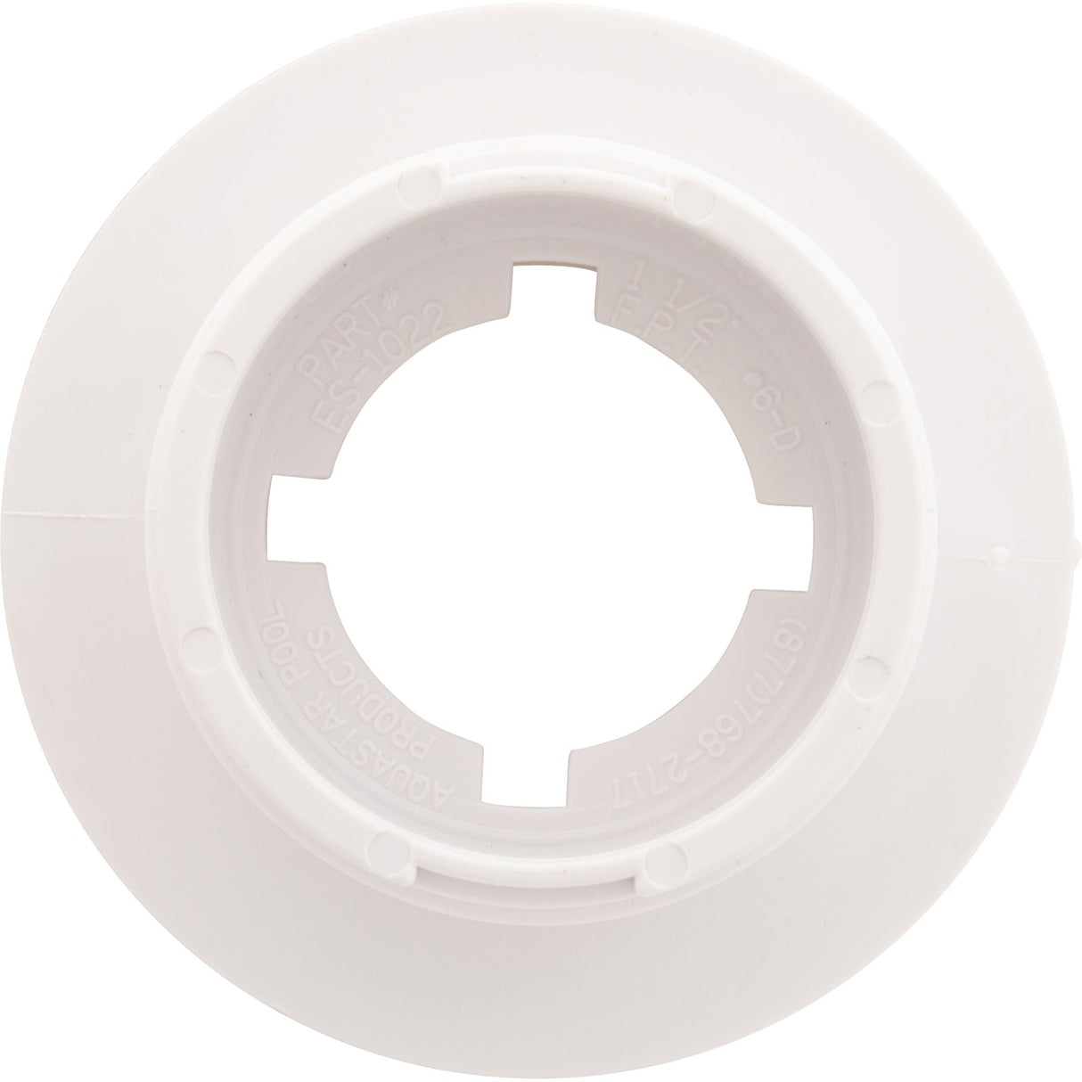Wall Fitting, AquaStar, 2"mpt x 1-1/2"s x 1-1/2"fpt, Wht : ES102201