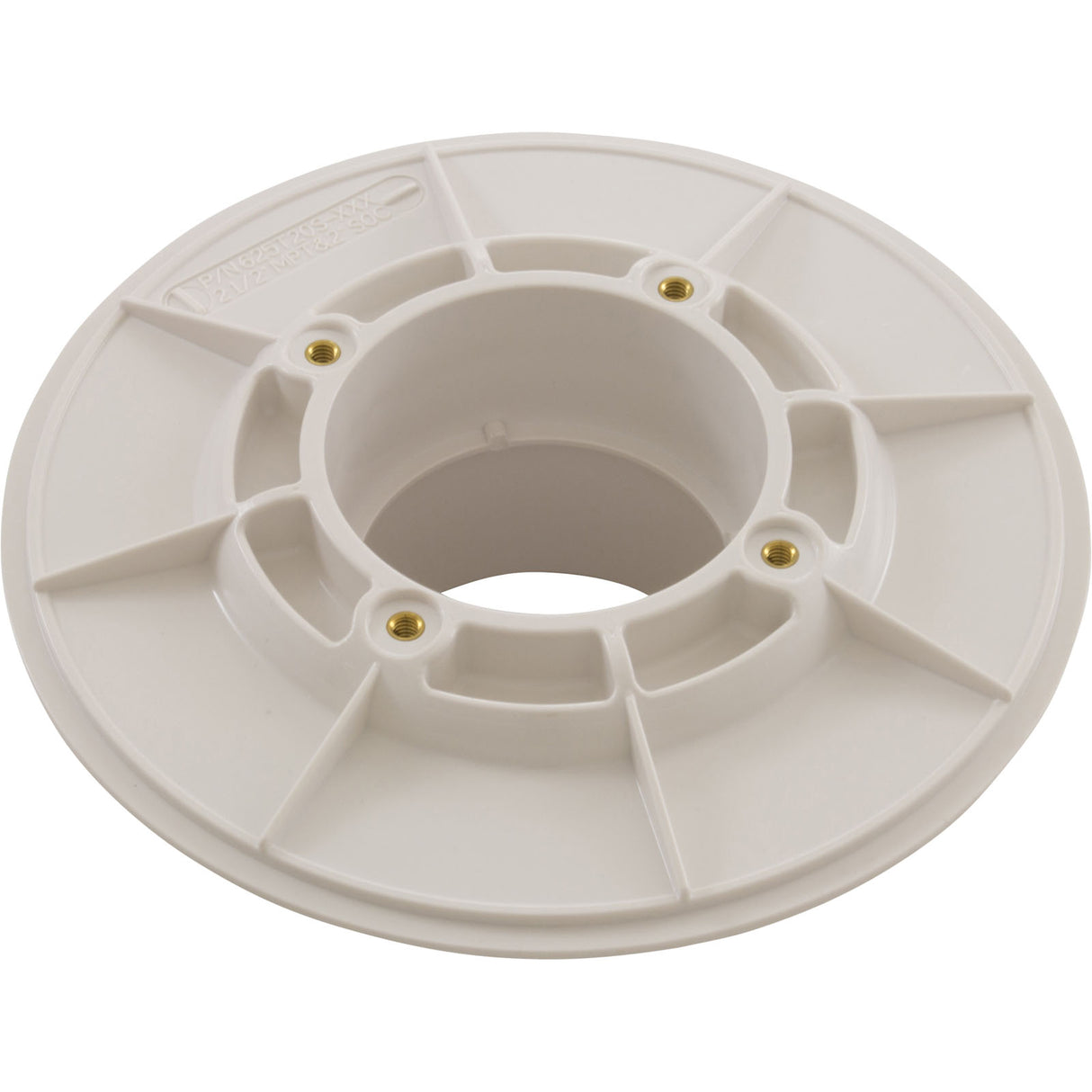 Wall Fitting, Aquastar, 6"dia, 2-1/2"mpt x 2"s, White : 625T20S101