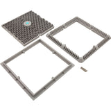 Main Drain Cover, Aquastar Wave, 12" Square, w/Fr, Lt Gry, VGB : WAV12WR103