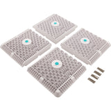 Main Drain Cover, Aquastar Wave, 18" Square (4x9) , w/Fr, Wht, VGB : WAV18WRNF101