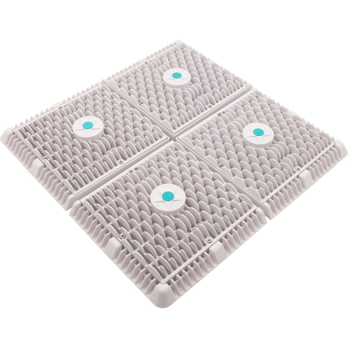 Main Drain Cover, Aquastar Wave, 18" Square (4x9) , w/Fr, Wht, VGB : WAV18WRNF101