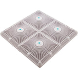 Main Drain Cover, Aquastar Star, 18" Square (4x9) , w/Fr, Wht, VGB : P18101