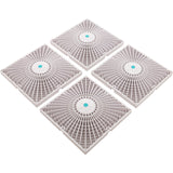Drain Cover, Aquastar Star, 18" Square (4x9) , w/Risers, Wht, VGB : P18NF101