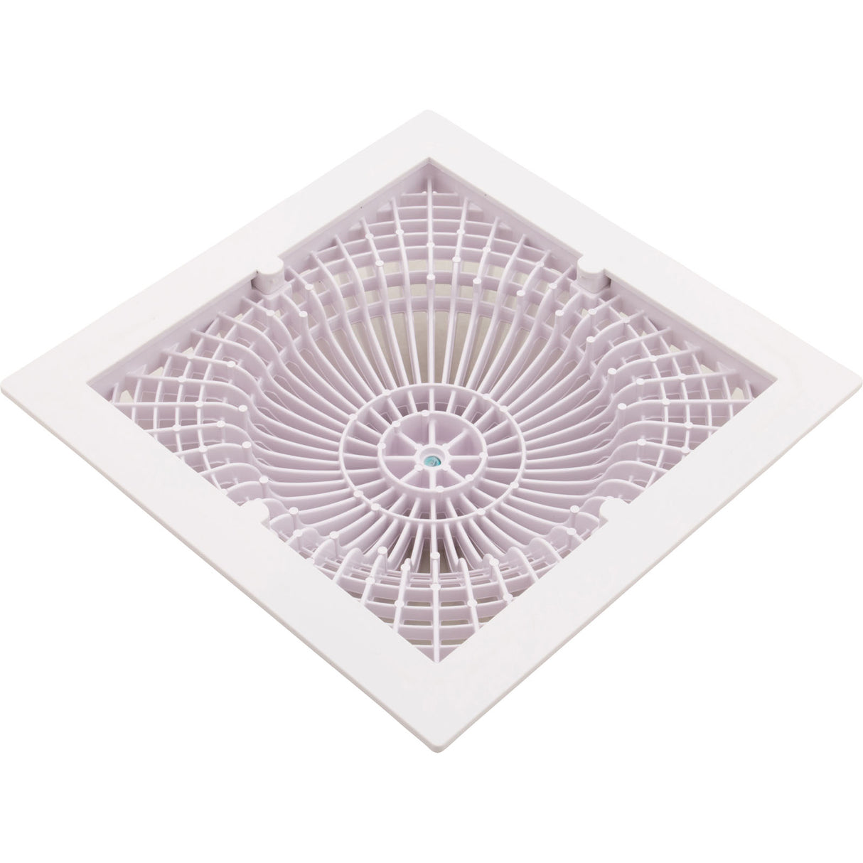 Main Drain Cover, Aquastar MoFlow, 9" Square, w/Frame, White : 9MF101