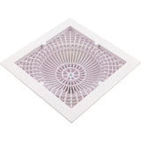 Main Drain Cover, Aquastar MoFlow, 9" Square, w/Frame, White : 9MF101
