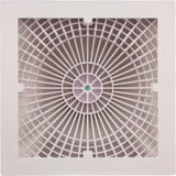 Main Drain Cover, Aquastar MoFlow, 9" Square, w/Frame, White : 9MF101